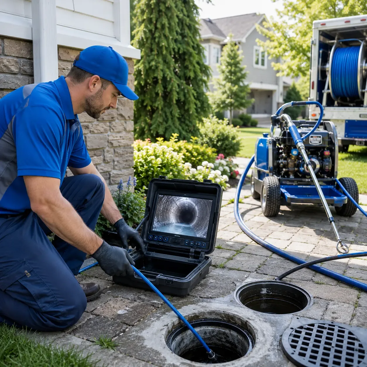 Outdoor drain cleaning professionals serving Liberty Hill, TX
